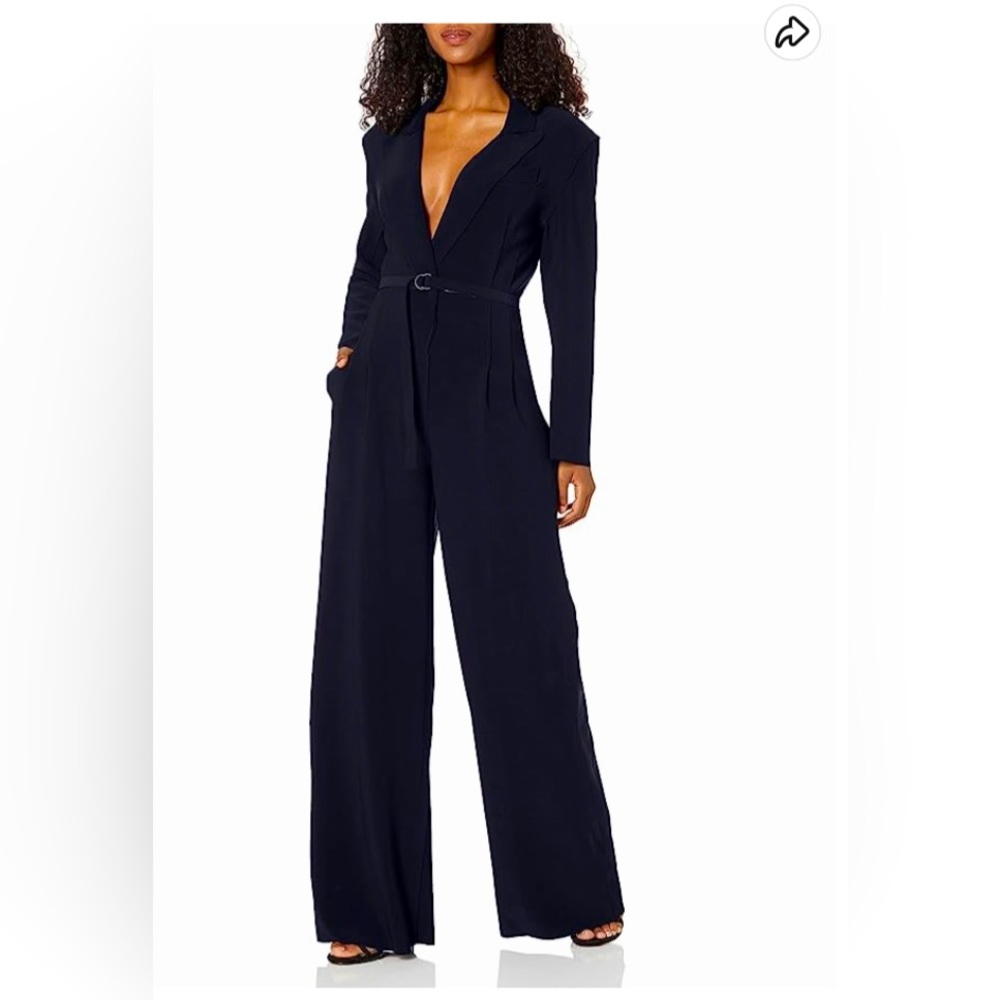 NORMA KAMALI SINGLE BREASTED STRAIGHT LEG JUMPSUIT. NWT’S SZ S